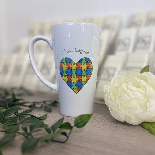 New Latte Ceramic Mug Autism Love Heart 17oz  inc Box