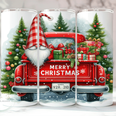 Gonk Christmas Truck Skinny Tumbler 600ml