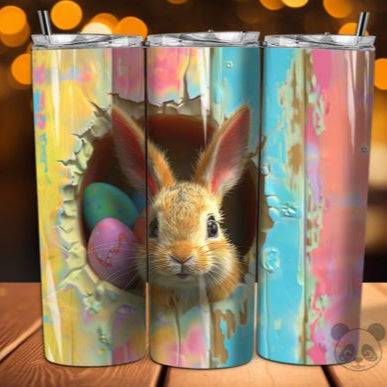 Highland Cow Multi Coloured Wooden Bunny Tumbler