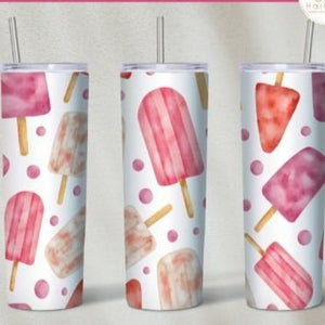 Cute Pink Popsicle Tumbler