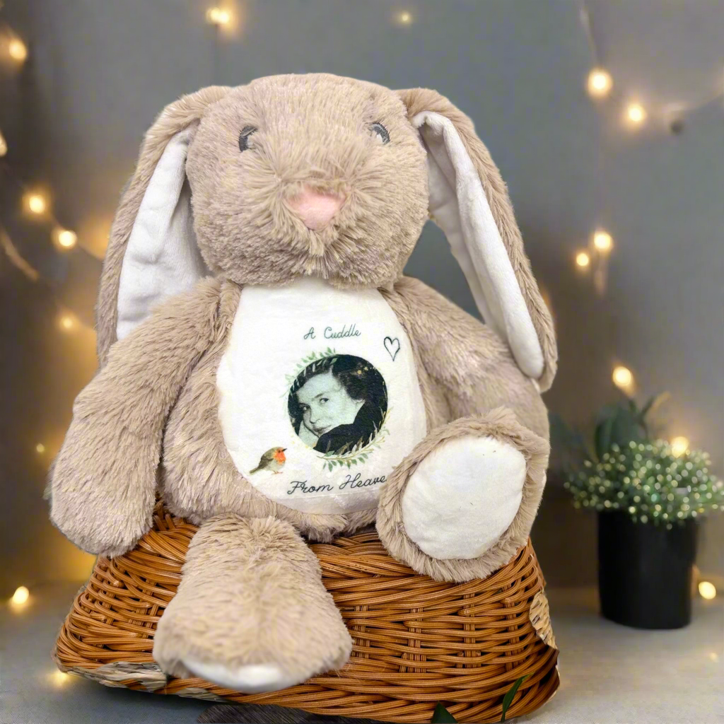 Floppy Rabbit Plush Teddy - “A cuddle from Heaven” with Robin