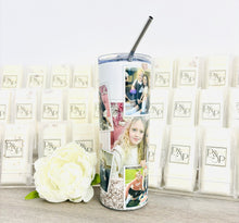 7 Photo Rose Gold Glitter Tumbler