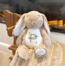 Brown Floppy Rabbit Plush with Initial & Name