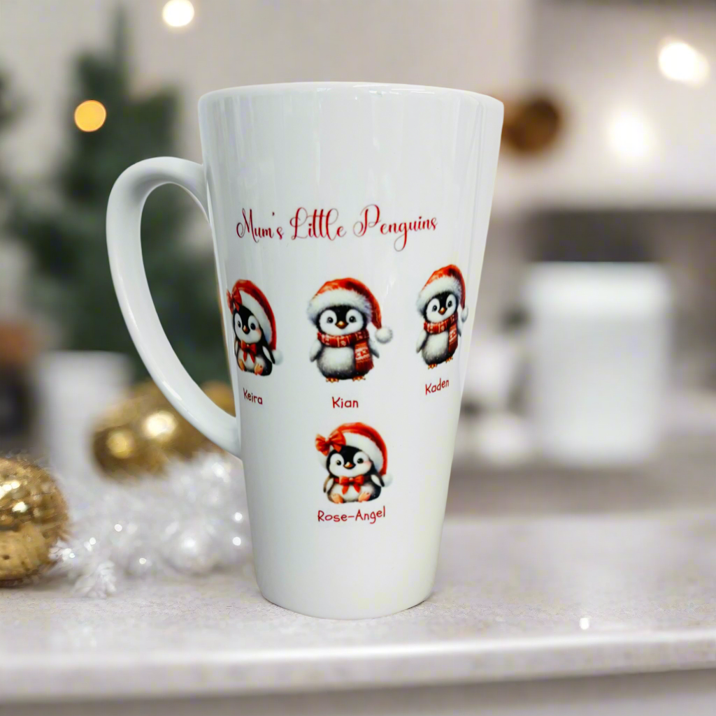 Penguin Family 17oz Latte Mug