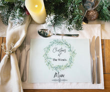 Christmas Table Placemat (Wreath/ Surname)