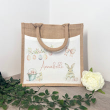 Easter White Brown Rabbit/Duck Design Tote Bag