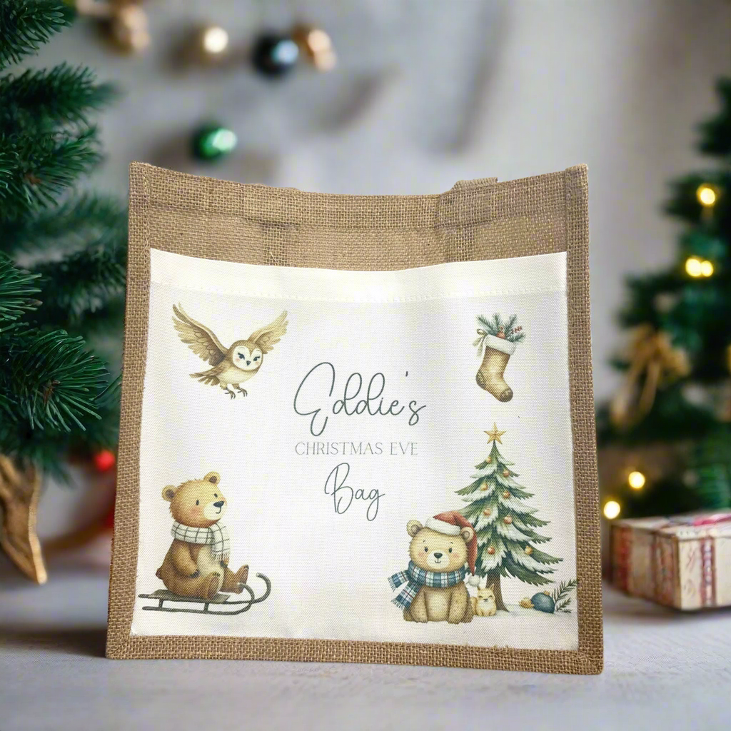 Christmas Eve Tote Bag - Woodland Bear