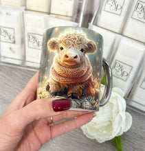 Baby Highland Cow Chunky Knit Scarlf Mug