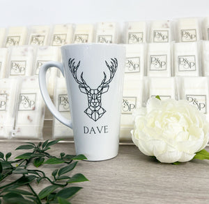 New Latte Ceramic Mug 17oz Stag inc Box