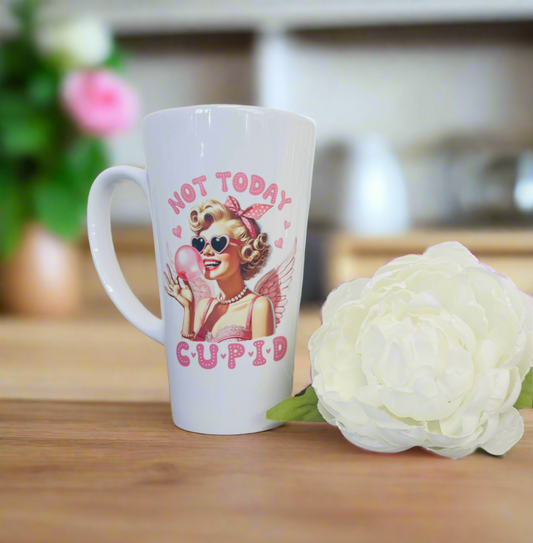 New Latte Ceramic “Not Today Cupid” Mug 17oz inc Box