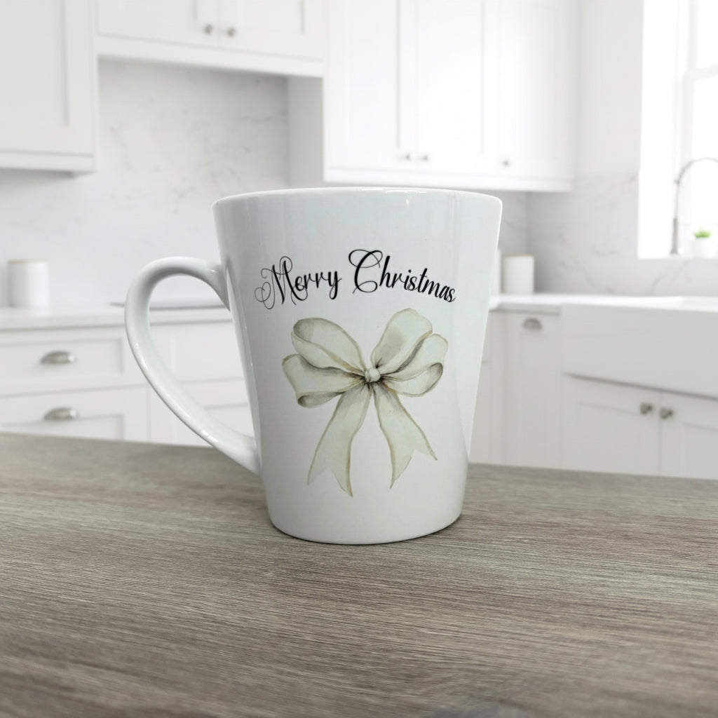 Cream bow Mini Latte Mug