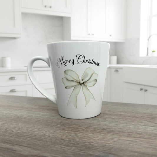Cream bow Mini Latte Mug