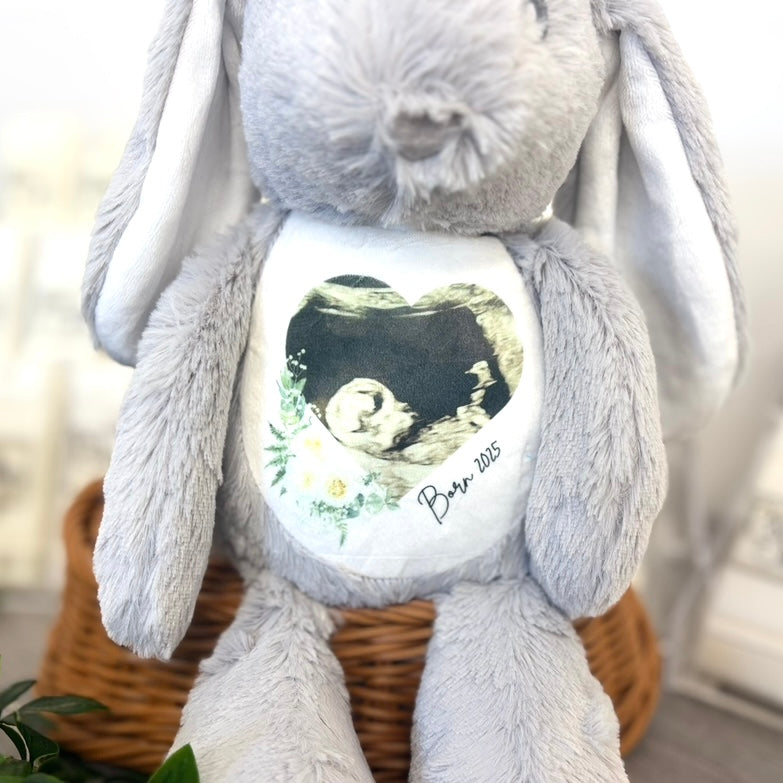 Scan Photo Plush Teddy - Photo and Text