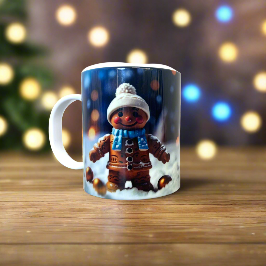 Plastic/ Polymere Mug Gingerbread Designs