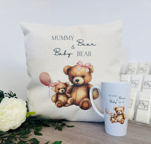 Mamma Bear and Baby Bear (Girl or boy) 40cm Cushion