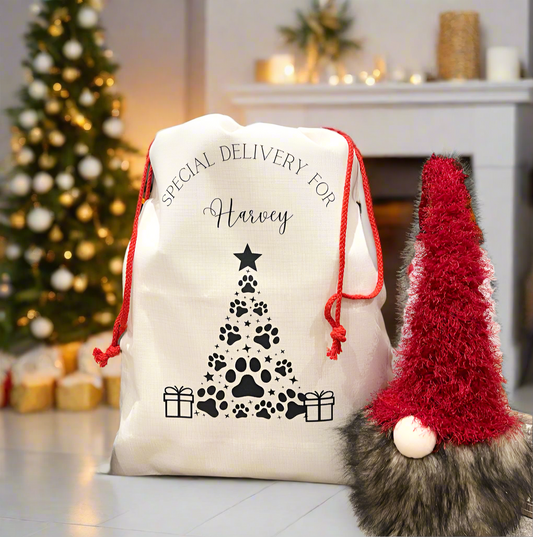 Santa Sack Paw Tree designed for pets