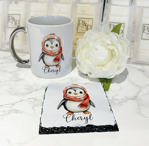 Penguin Mug and Coaster Set