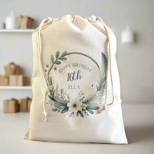 Wreath Birthday Sack