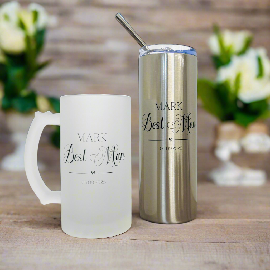 Bestman/ Groomsman Stein & Tumbler Bundle