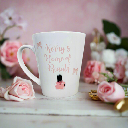 “Any words” Nail Polish Mini Initial Latte Mug