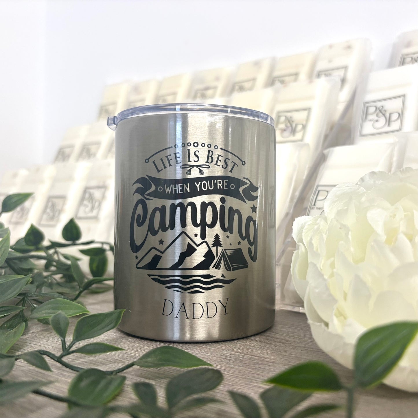 Lowball Tumbler 300ml “Life is Best Camping”