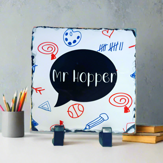 Small 14cm Teacher Desk Slate