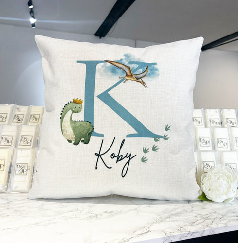 Blue Initial with Dinosaurs Design (Various Products)