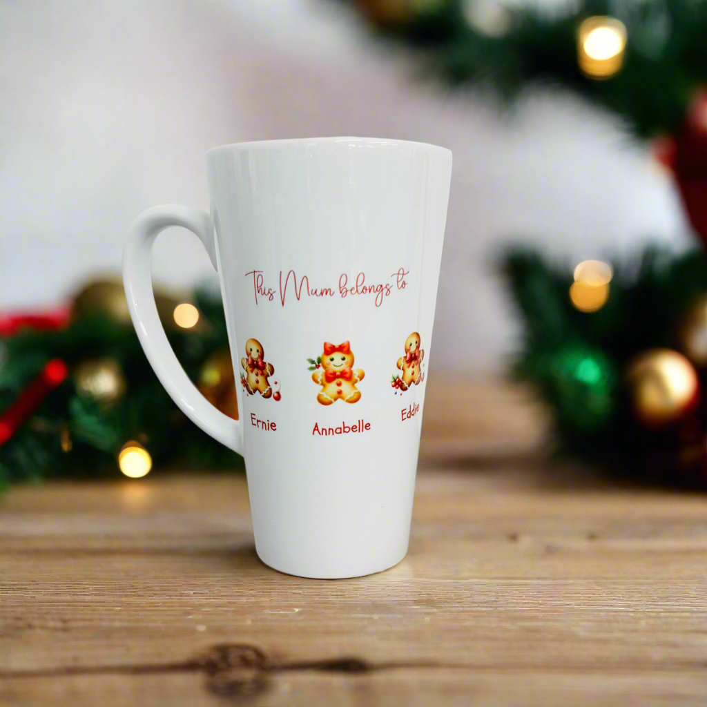 Gingerbread Family 17oz Latte Mug