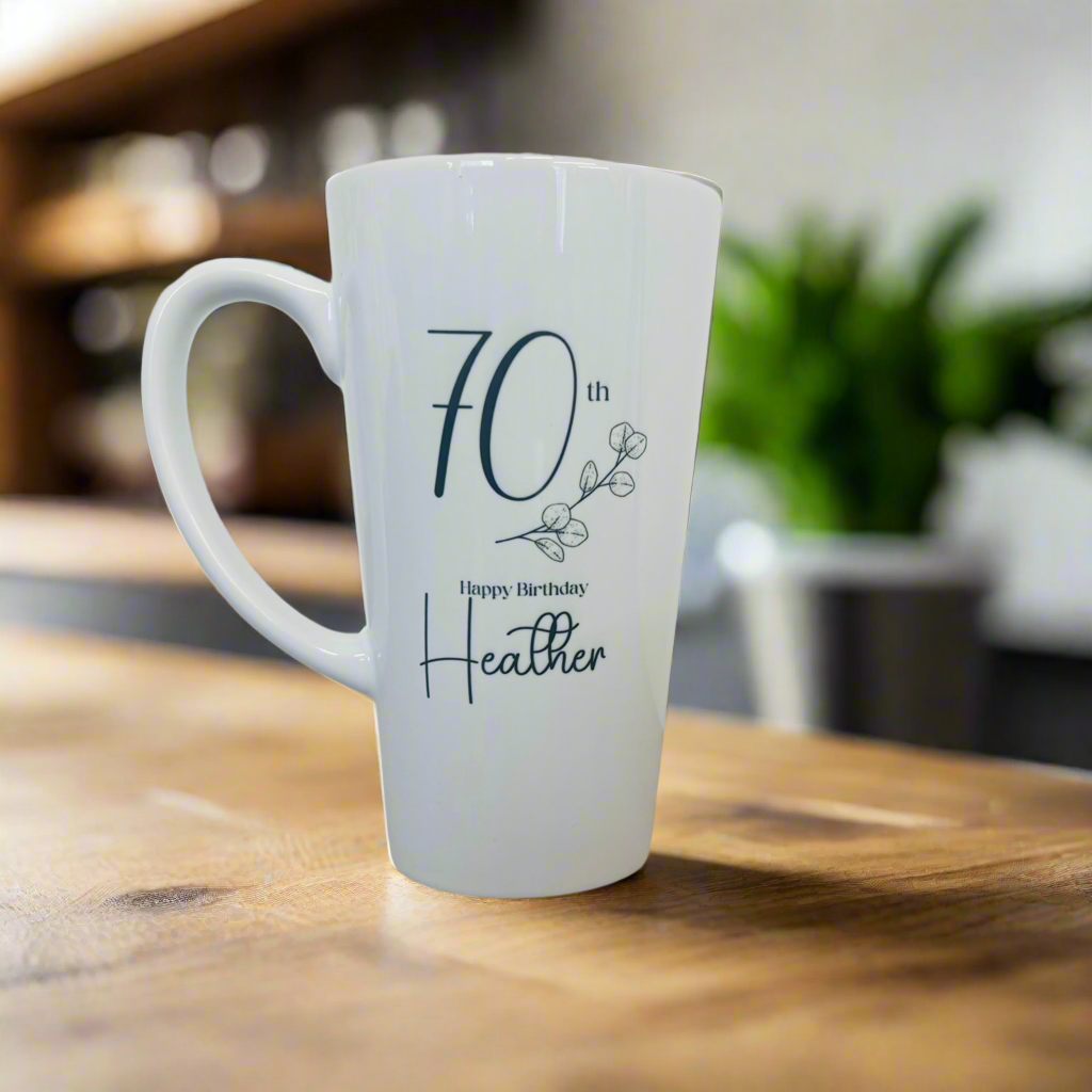 Milestone Birthday Latte Ceramic Mug 17oz inc Box