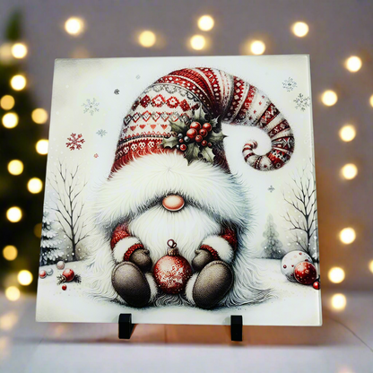 Fluffy Santa Gonk Chopping Board 30cm