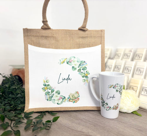 Any Name - Half Wreath Tote Bag