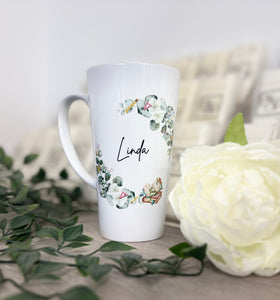 New Latte Teacher Wreath Ceramic Mug 17oz inc box