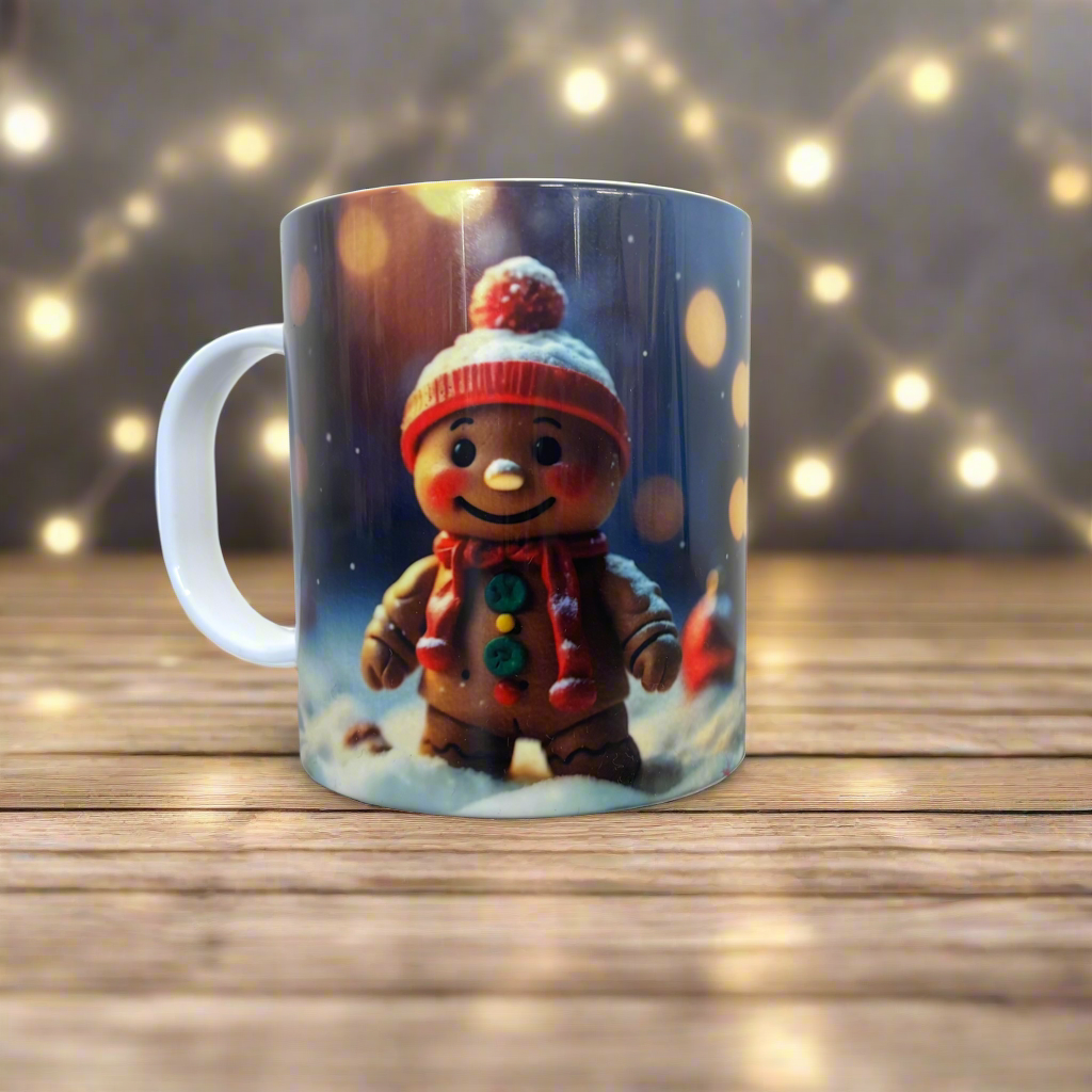 Plastic/ Polymere Mug Gingerbread Designs
