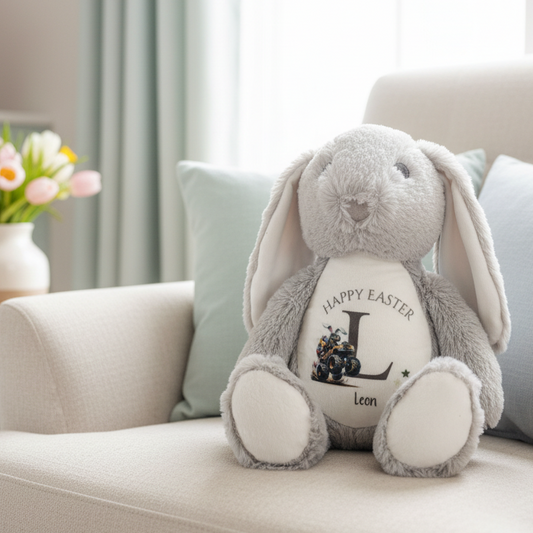 Initial Dino Teddy - Happy Easter