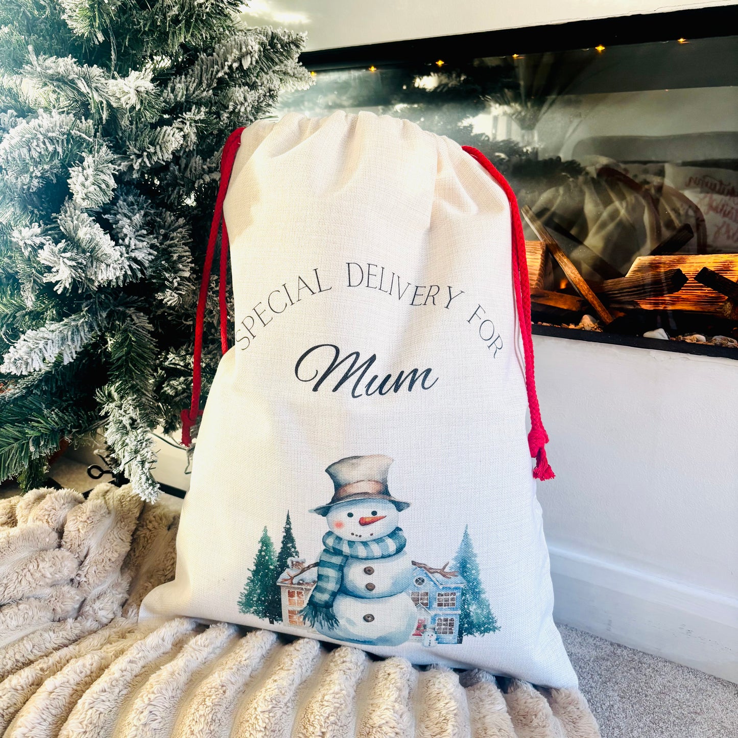 Snowman Santa Sack