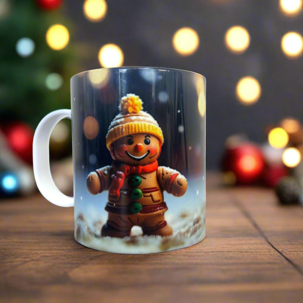 Plastic/ Polymere Mug Gingerbread Designs