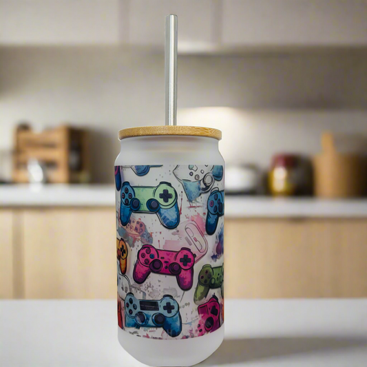 Gamer Glass Can 18oz Tumbler