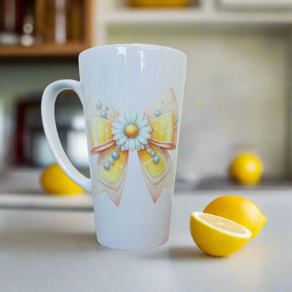 Lemon bow 17oz Latte Mug (multiple choices)