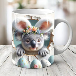 Plastic/ Polymere Koala Easter Peakaboo Mug