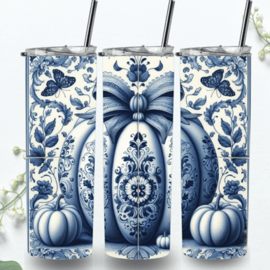 Blue Pumpkin Skinny Tumbler