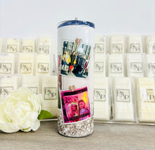 7 Photo Rose Gold Glitter Tumbler