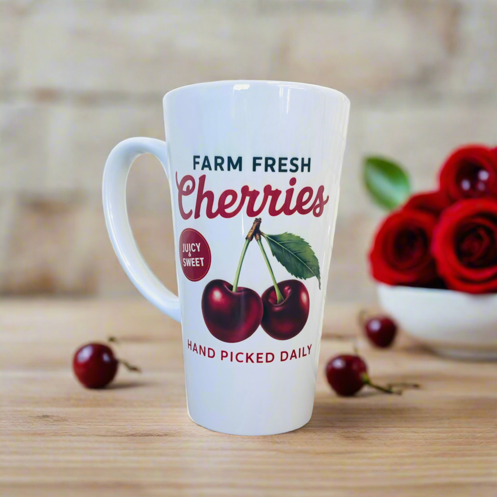 Farm Fresh Cherries 17oz Latte Mug