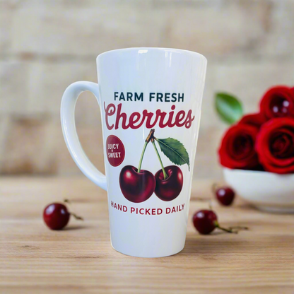 Farm Fresh Cherries 17oz Latte Mug