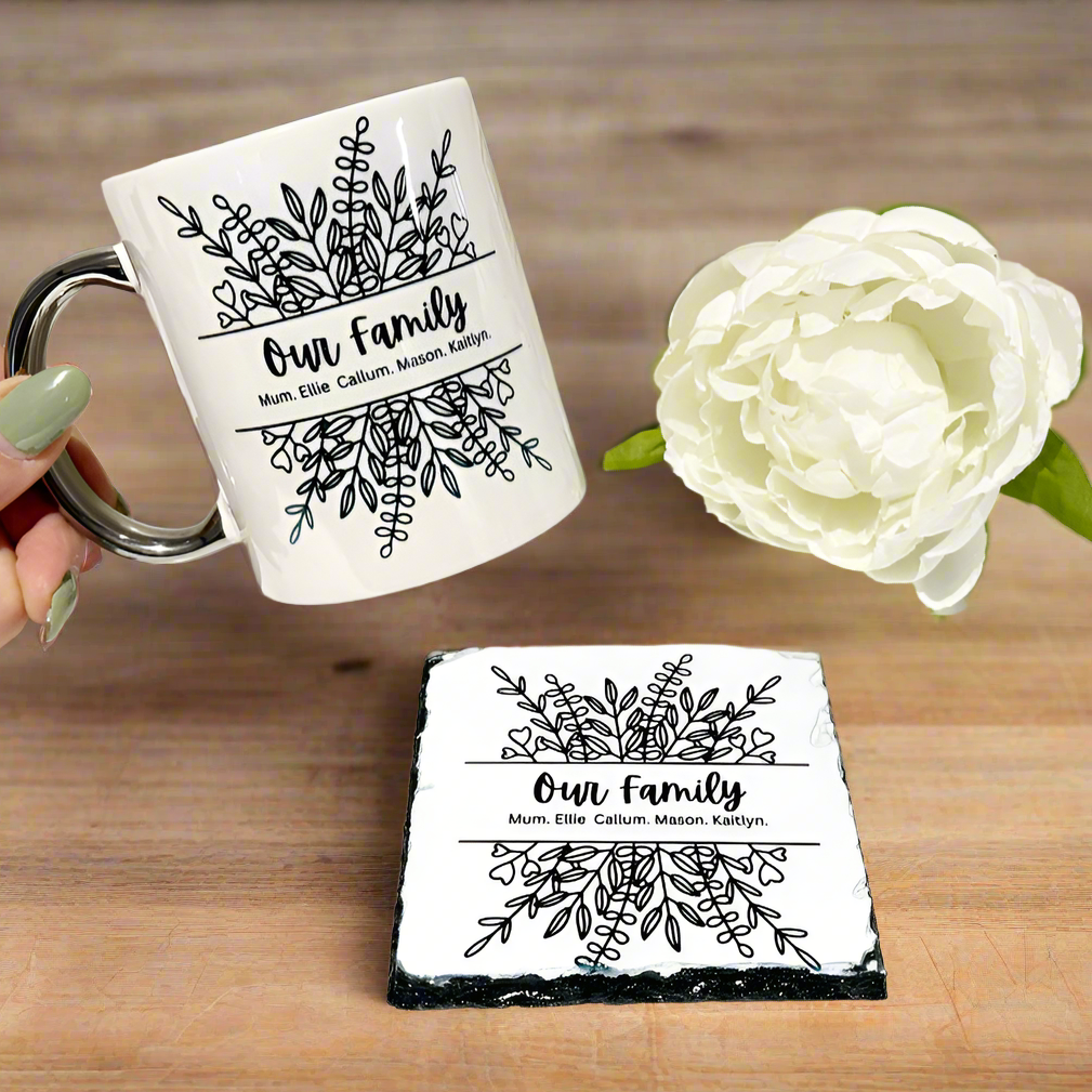 Our Family Mug and Coaster Set