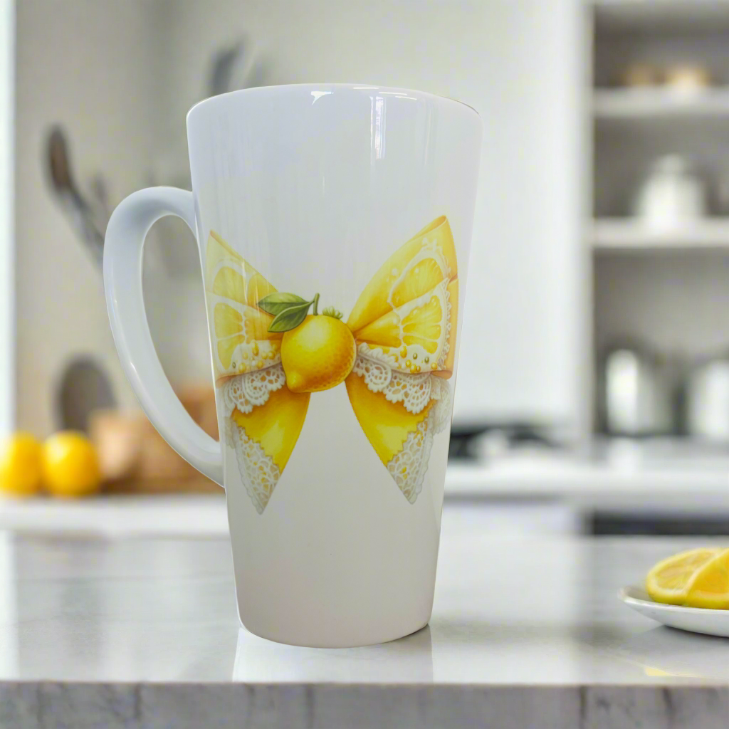 Lemon bow 17oz Latte Mug (multiple choices)