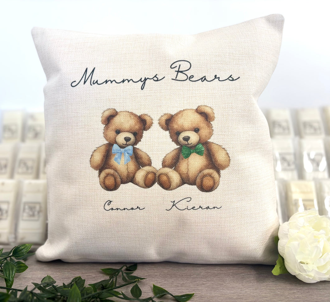 Mummys Bears (Choose bears and Genders) 40cm Cushion