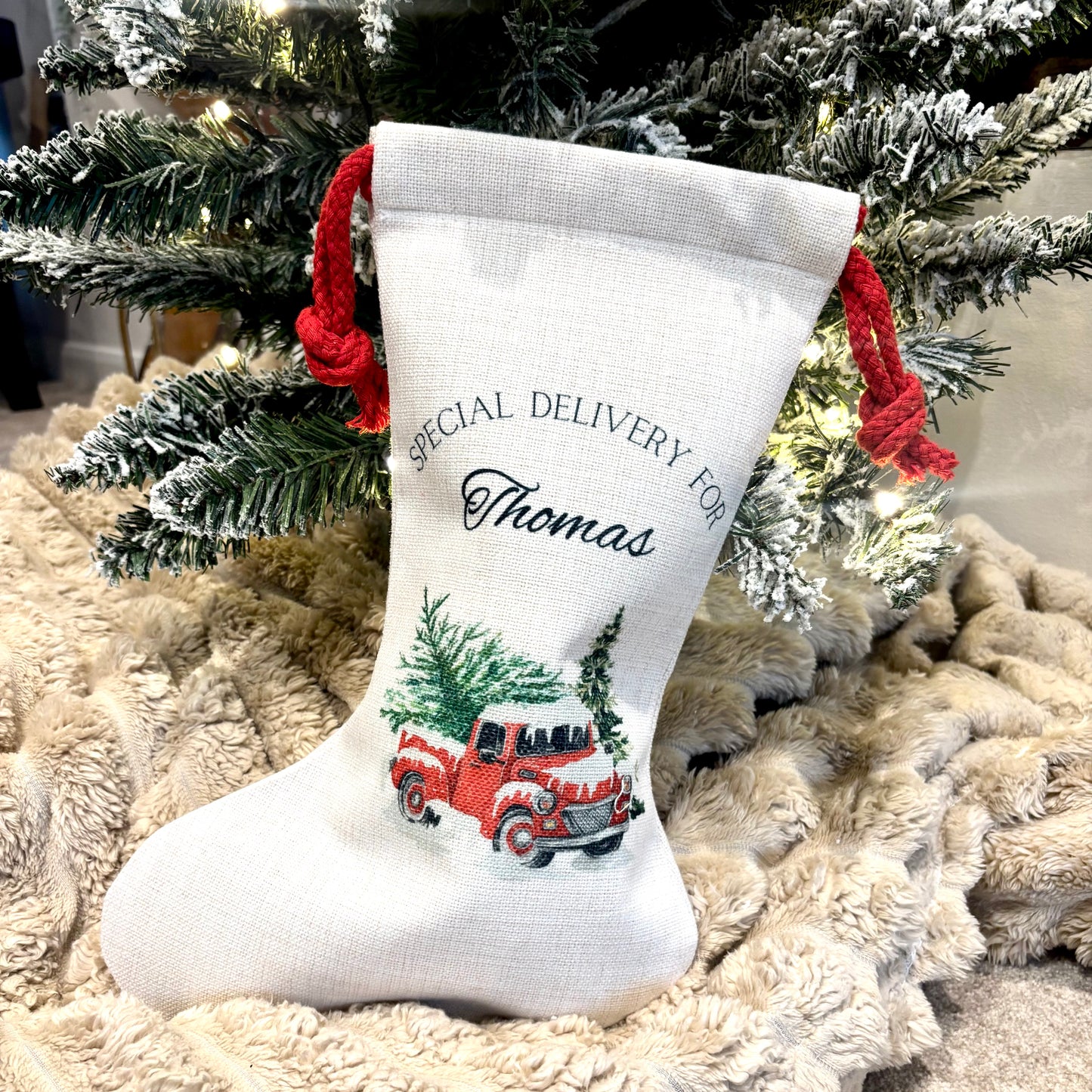 Santa Sack Red Christmas Truck