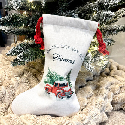 Santa Sack Red Christmas Truck