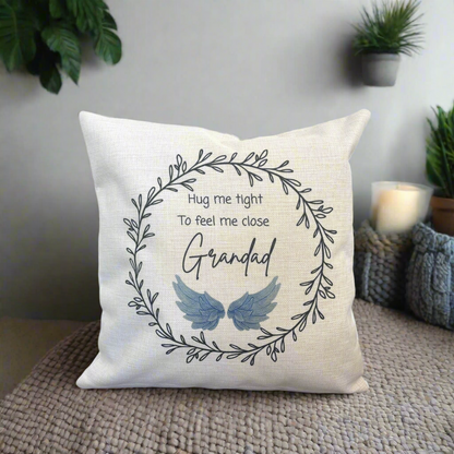 Hug me tight Blue Wing Filled Cushion