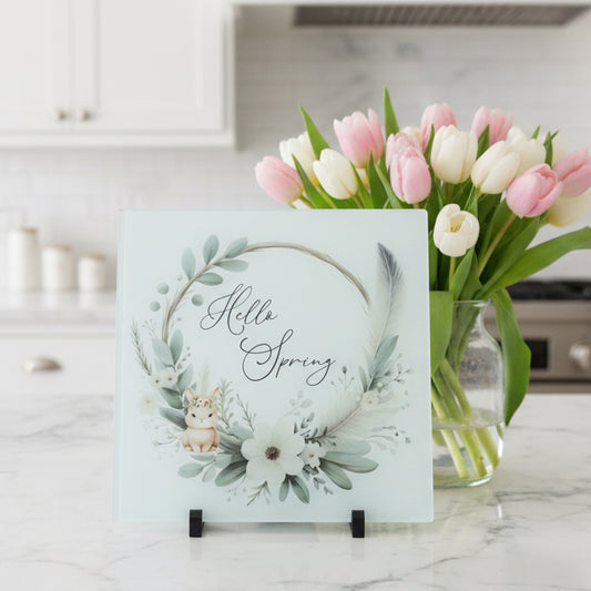 Hello Spring Wreath Splashback
